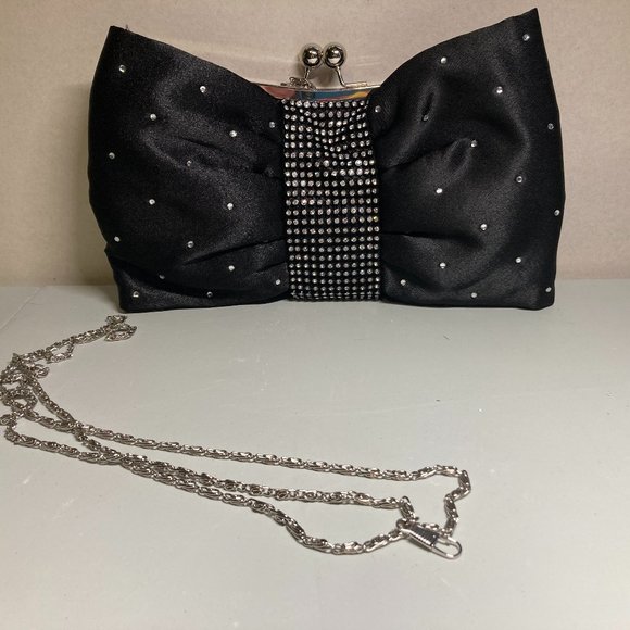 Sparkly Bow Clutch or Shoulder Bag - Picture 1 of 2